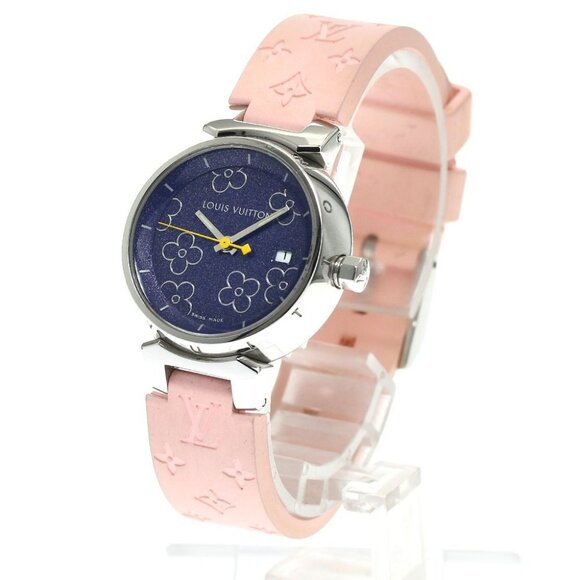 Louis Vuitton Accessories - LOUIS VUITTON Tambour Lovely PM Q121B purple Dial Quartz Ladies Watch